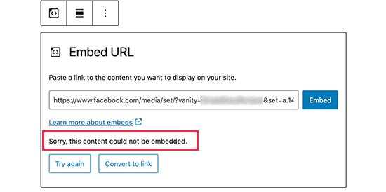 Facebook在WordPress中嵌入错误