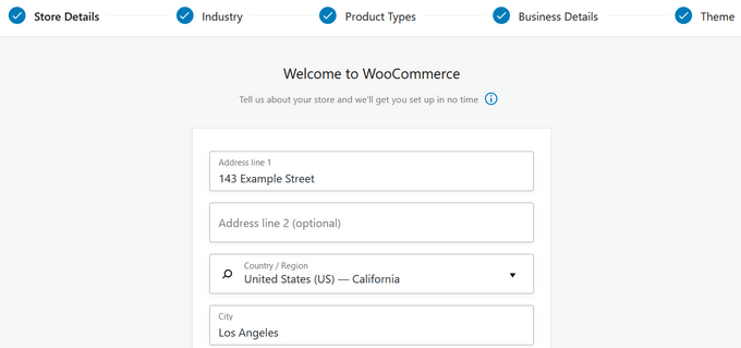 woocommerce 设置商店详细信息