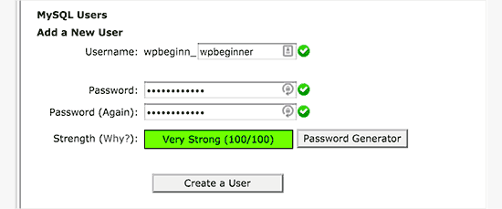 添加 MySQL 用户