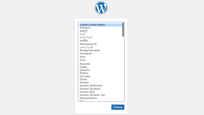 WordPress 设置向导