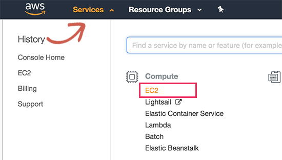 启动 AWS EC2 服务