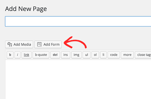 Add form button