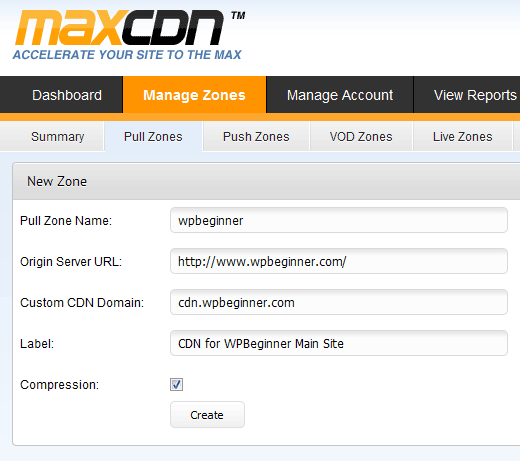 MaxCDN 拉取区详情