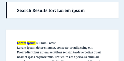 在 WordPress 搜索结果中突出显示搜索词