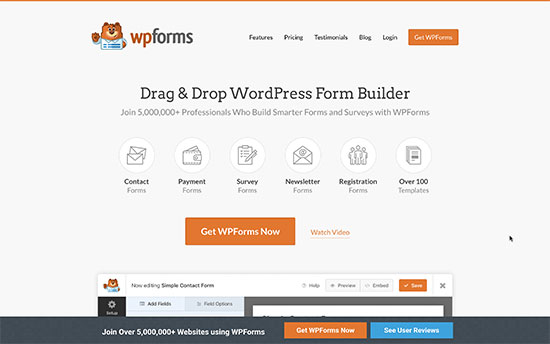 WPForms 网站示例