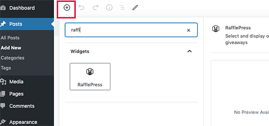 RafflePress 块