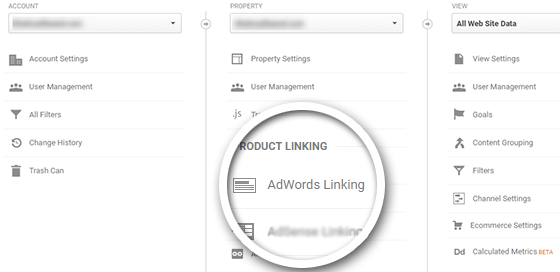 将 AdWords 链接到 Google Analytics