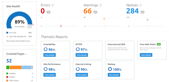 SEMRush SEO审核