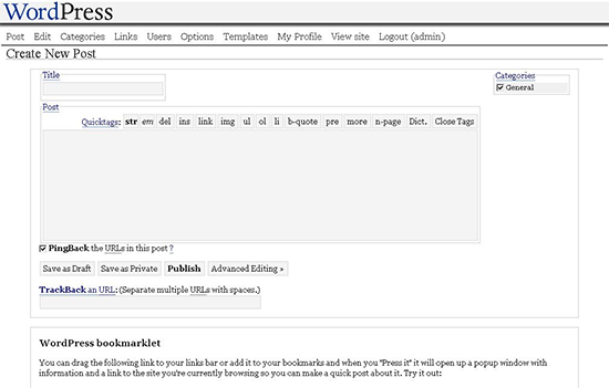 WordPress 1.0.1 Miles 于 2004 年 1 月 3 日发布