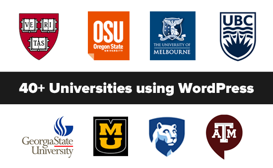 使用 WordPress 的顶尖大学
