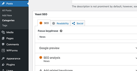 在 Yoast SEO 中优化类别或标签