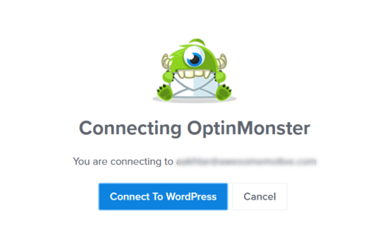 Click the Connect to WordPress button