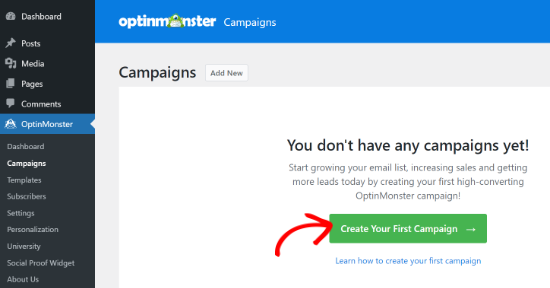 Create a new campaign